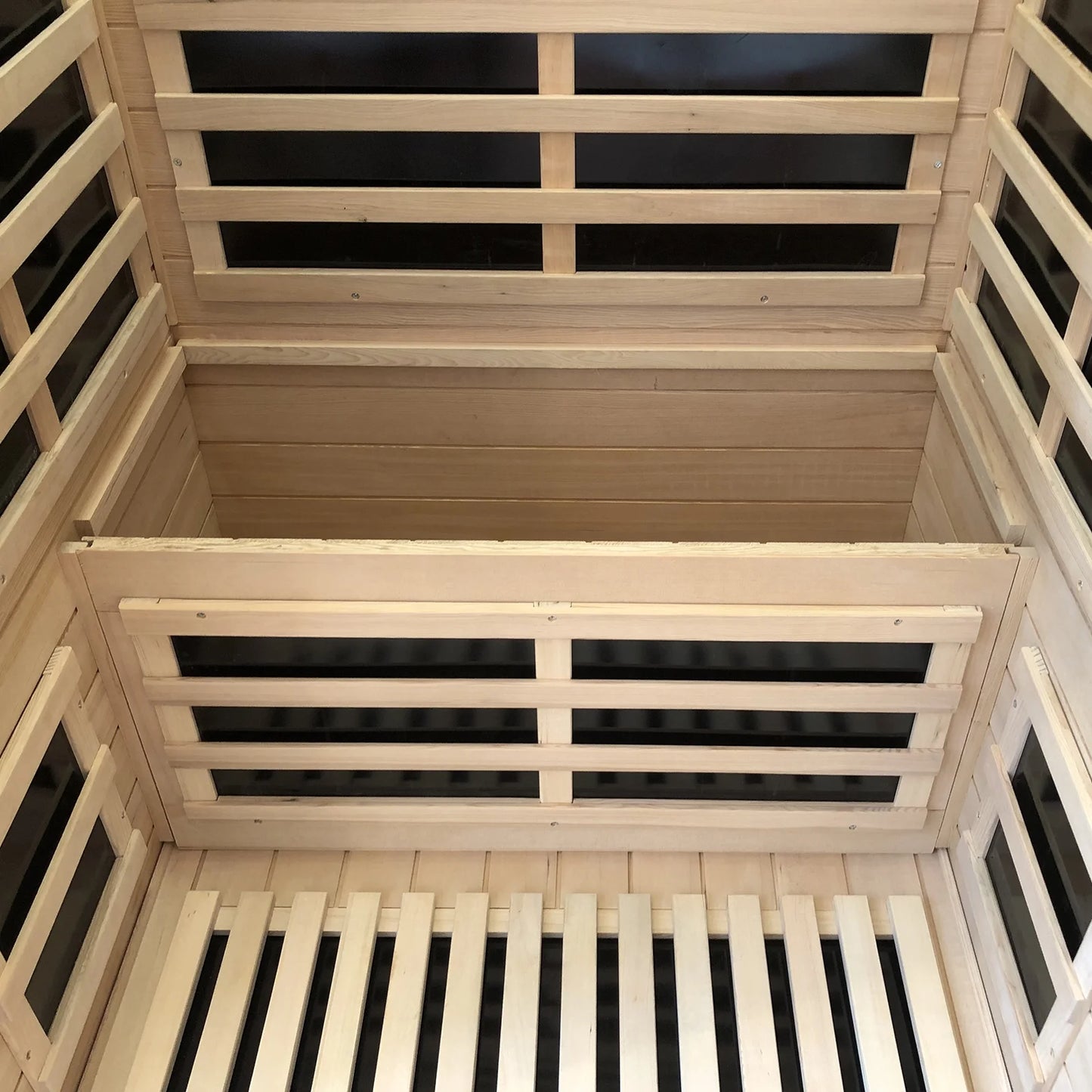 Far Infrared Saunas for Home 1 Person Hemlock Home Sauna Spa with LED Reading Light 1350W EMF Dry Sauna Room for Outdoor Indoor