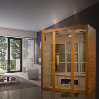 Golden Designs Alpine Dual Tech 3-Person Low EMF FAR Infrared Sauna Canadian Hemlock