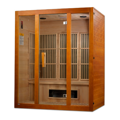 Golden Designs Alpine Dual Tech 3-Person Low EMF FAR Infrared Sauna Canadian Hemlock