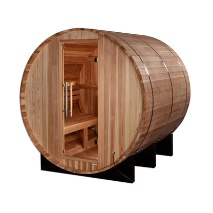 Golden Designs Arosa 4-Person Barrel Traditional Sauna – Pacific Cedar