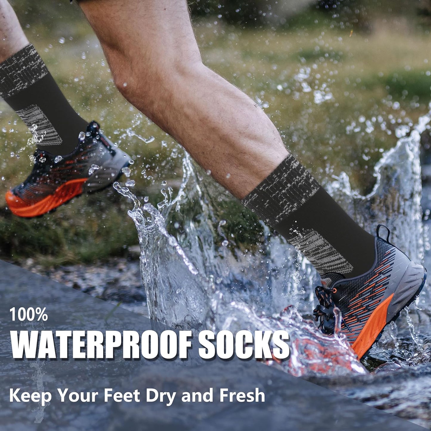 Waterproof Socks Neoprene Unisex Warm Breathable Outdoor Sports Hiking Fishing Wading Crew/Ankle Socks