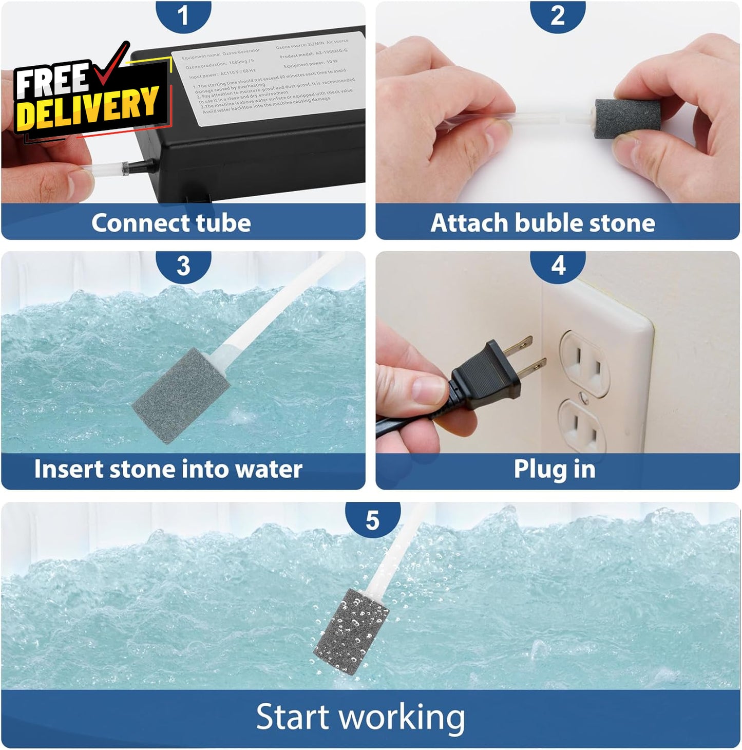 Ozone Generator for Cold Plunge 1000Mg/H Ozone Generator for Water Keep Cold....