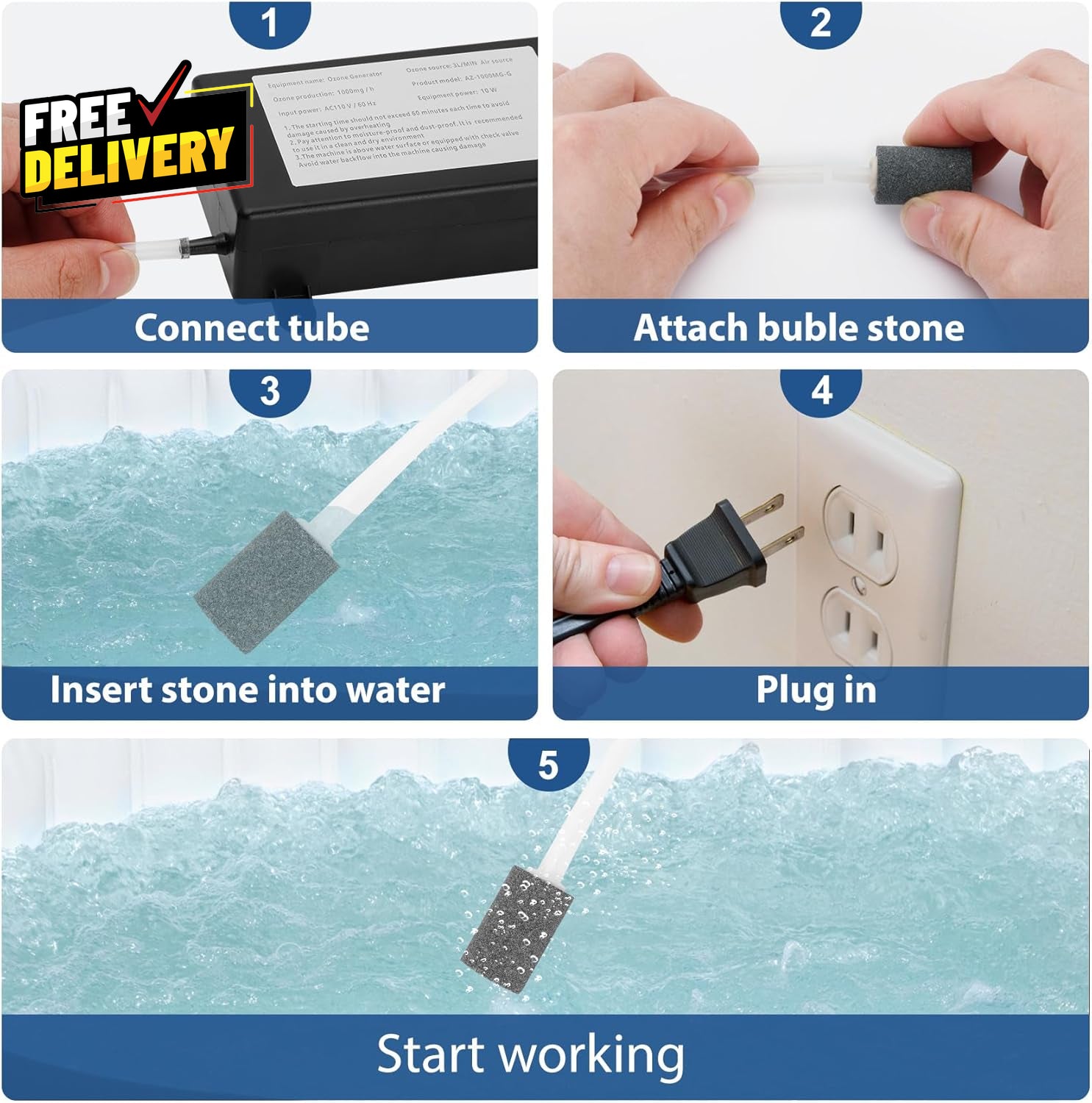 Ozone Generator for Cold Plunge 1000Mg/H Ozone Generator for Water Keep Cold....
