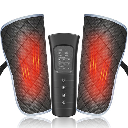 Leg Massager for Circulation, Leg Arm Calf Air Compression Massager with 6 Modes, 2 Heating Levels, 3 Intensities and Auto-Off