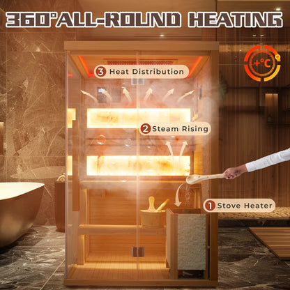 Premium Indoor Traditional Steam Sauna - EverVibe Life