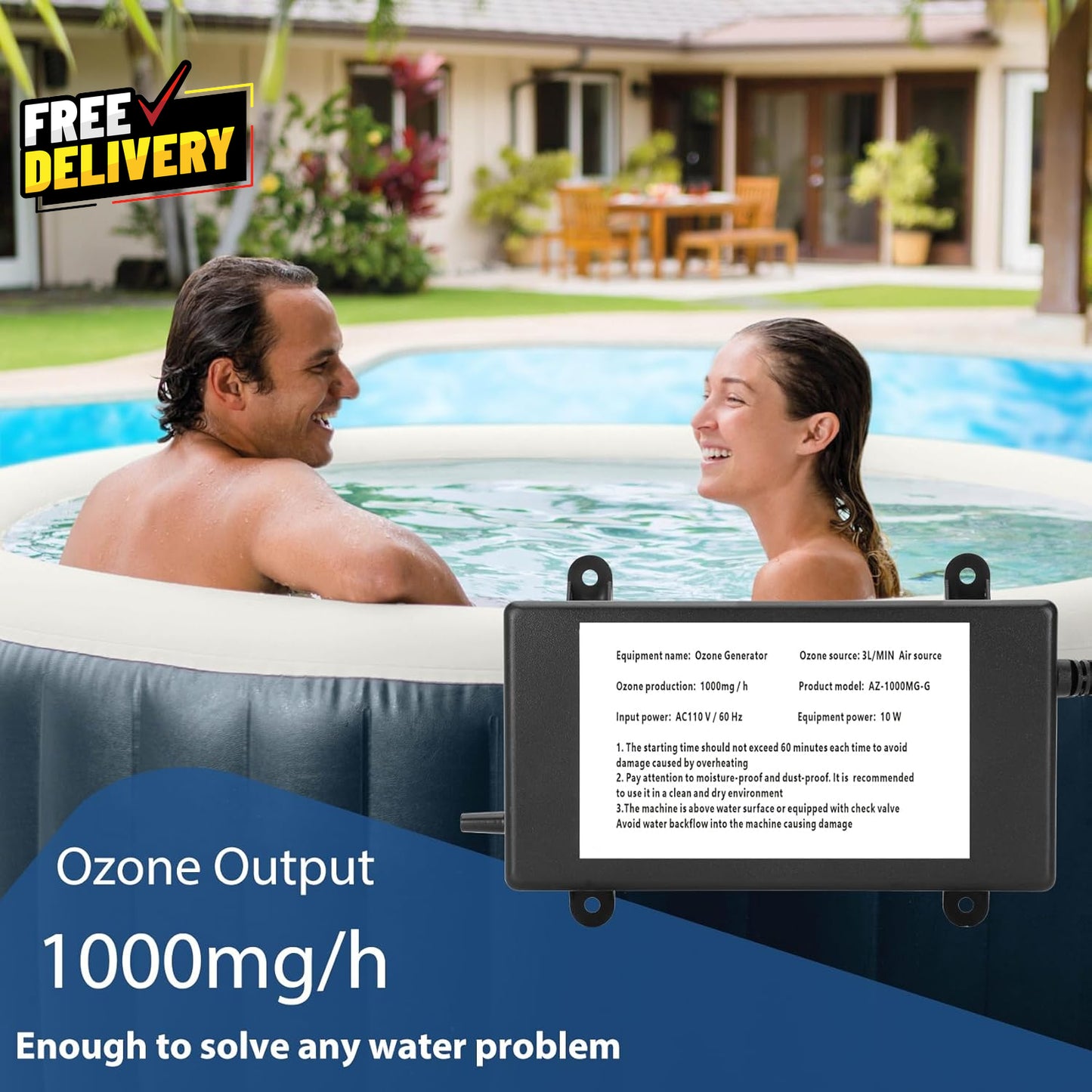 Ozone Generator for Cold Plunge 1000Mg/H Ozone Generator for Water Keep Cold....