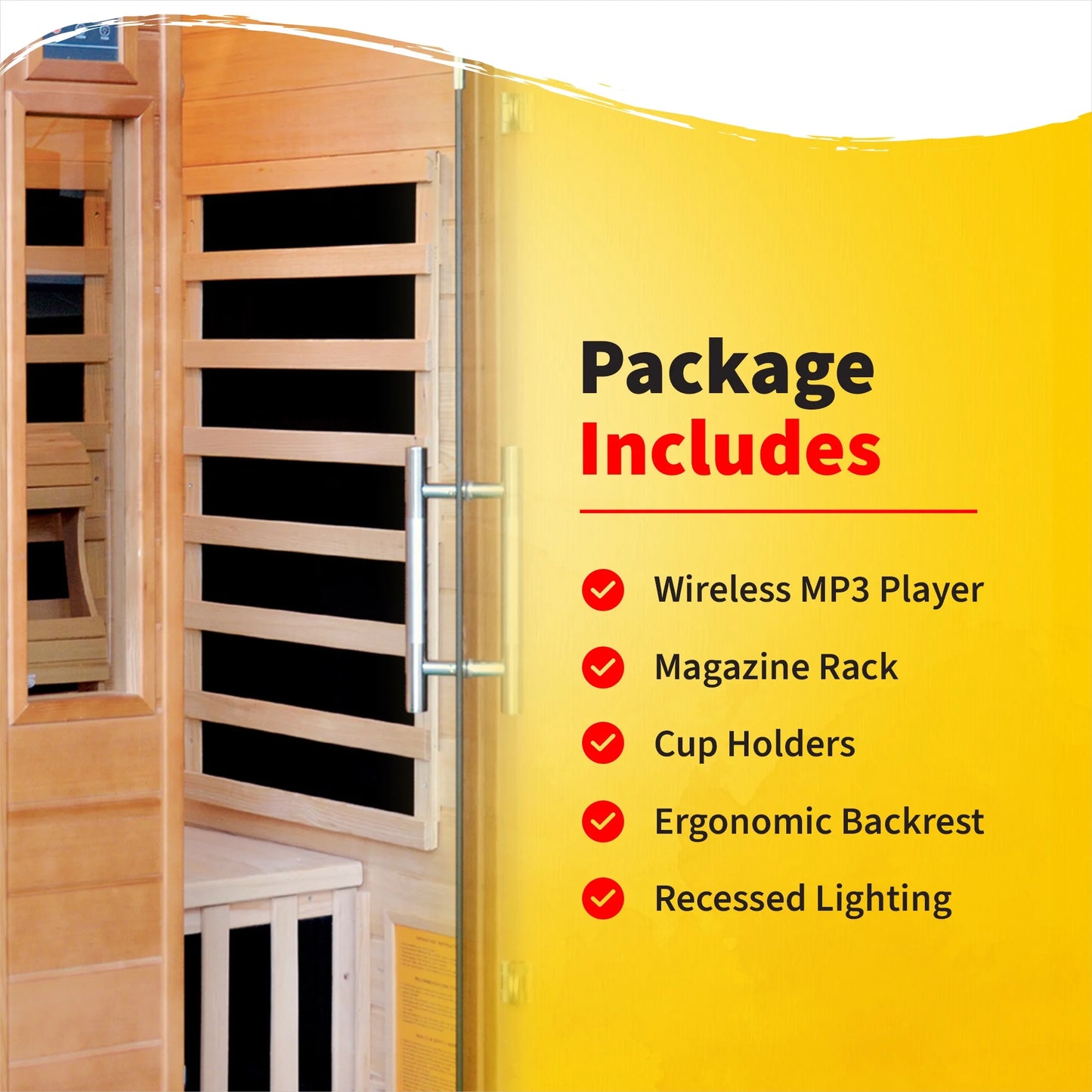 Heatwave 1-2 Person Hemlock Infrared Sauna W/ 5 Carbon Heaters