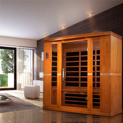 Golden Designs Low EMF Far Infrared 4-Person Sauna, Bergamo Edition