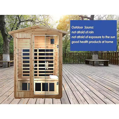 Moray 1-2 Person Outdoor Infrared Sauna with 8 Carbon Far Infrared Heaters and Waterproof Design