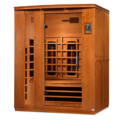 Golden Designs Lugano Edition 3-Person Full Spectrum Infrared Sauna – Canadian Hemlock