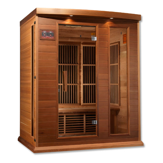 Golden Designs Maxxus Red Cedar Low EMF Far IR 3-Person Saunas