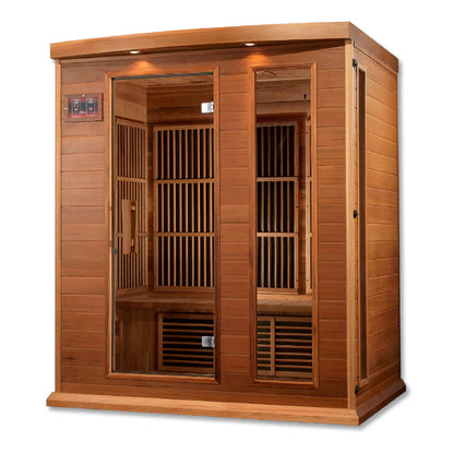 Golden Designs Maxxus Red Cedar Low EMF Far IR 3-Person Saunas