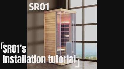 WizziSauna SR01 1-Person Full Spectrum Infrared Sauna (Red Cedar)