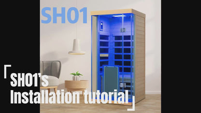 WizzaSaunas SH01 1-Person Full Spectrum Infrared Sauna (Hemlock)