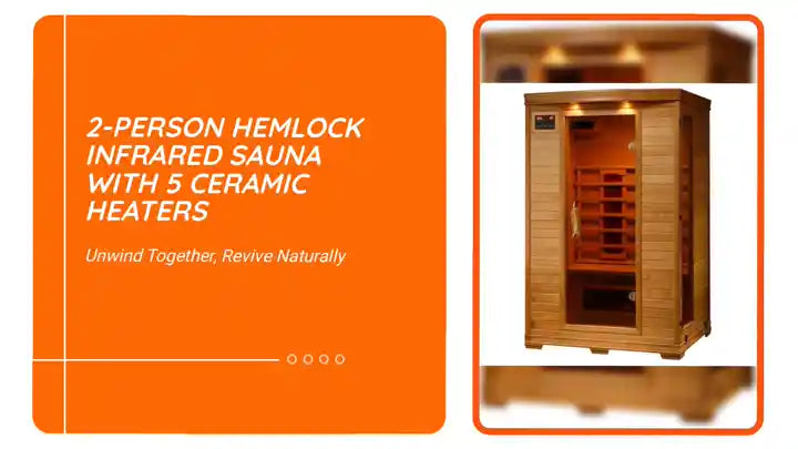 2-Person Hemlock Infrared Sauna with 5 Ceramic Heaters by@Outfy