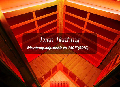 WizziSauna SH07 2-3 Person Full Spectrum Infrared Sauna (Hemlock)